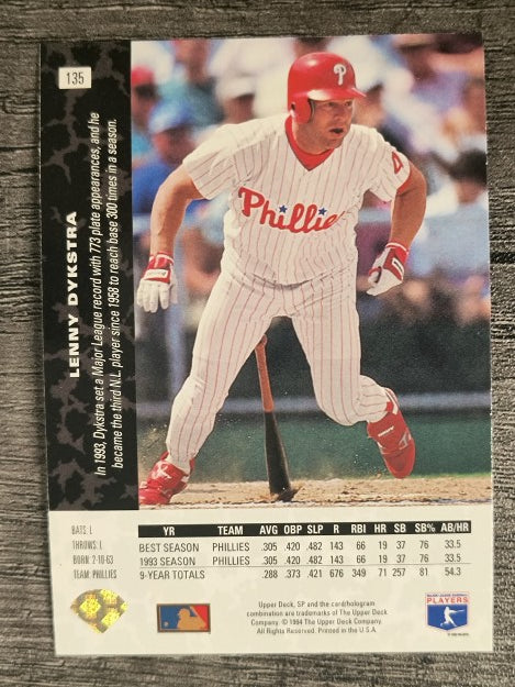 1994 SP #135 Lenny Dykstra