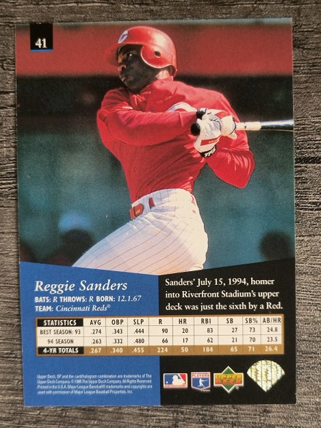 1995 SP #41 Reggie Sanders