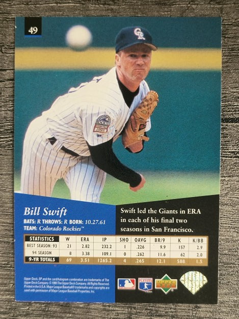 1995 SP #49 Bill Swift