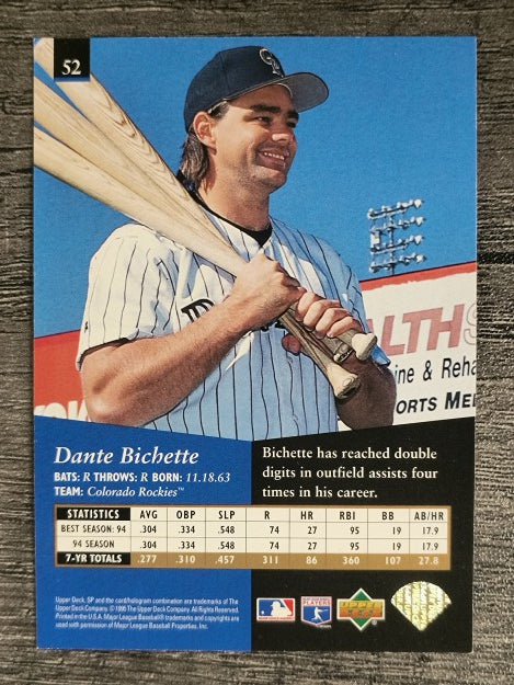 1995 SP #52 Dante Bichette
