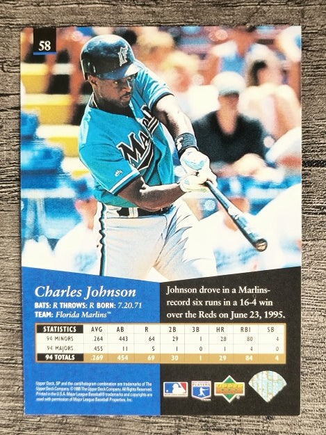 1995 SP #58 Charles Johnson