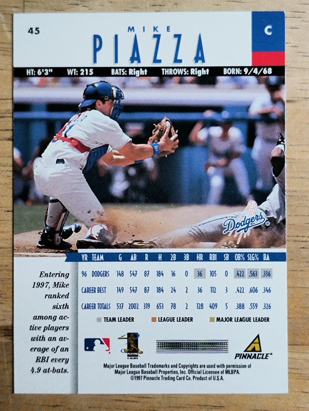 1997 New Pinnacle #45 Mike Piazza