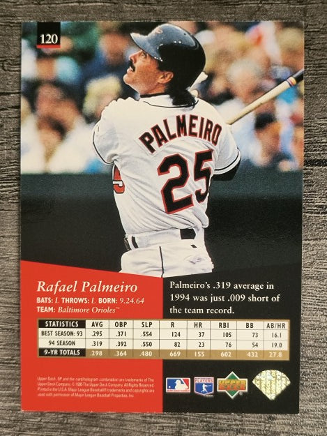 1995 SP #120 Rafael Palmeiro