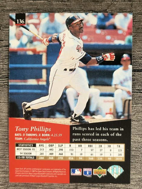 1995 SP #136 Tony Phillips
