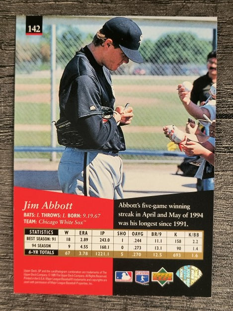 1995 SP #142 Jim Abbott