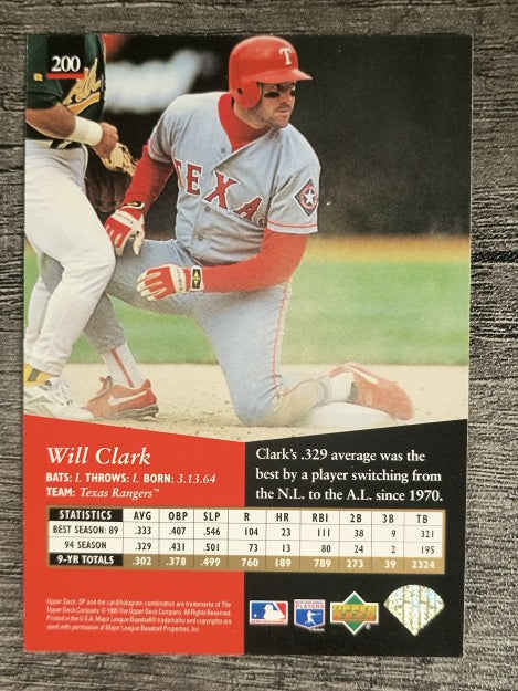 1995 SP #200 Will Clark