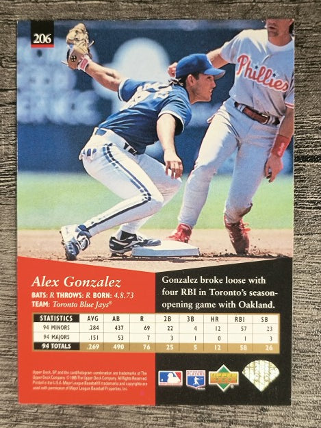 1995 SP #206 Alex Gonzalez