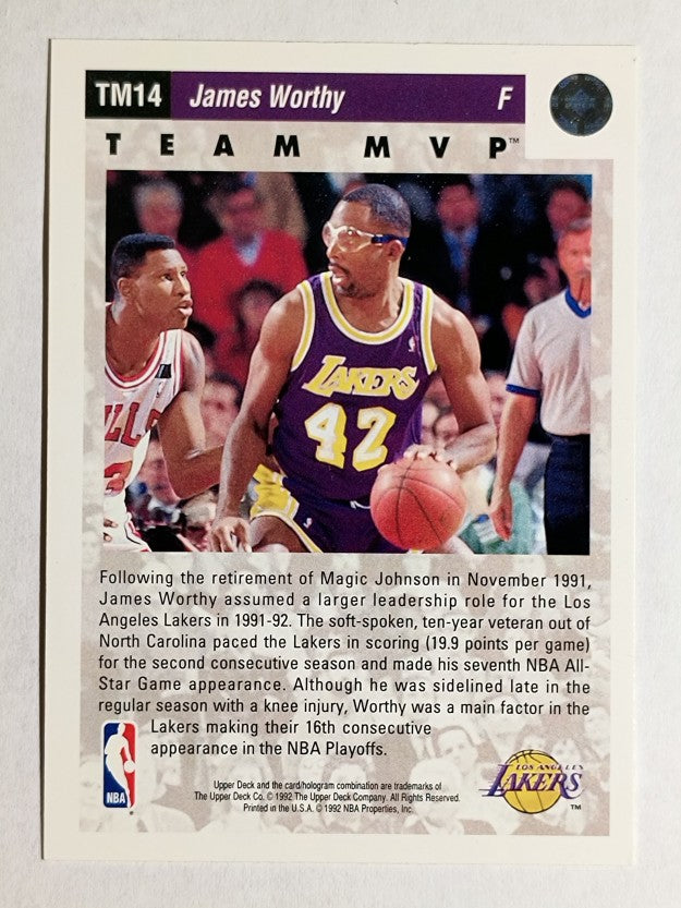1992-93 Upper Deck Team MVPs #TM14 James Worthy