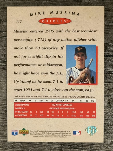 1995 SP Championship #117 Mike Mussina