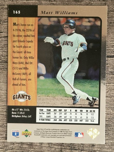 1996 SP #165 Matt Williams