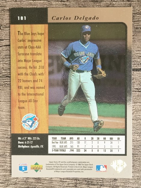 1996 SP #181 Carlos Delgado