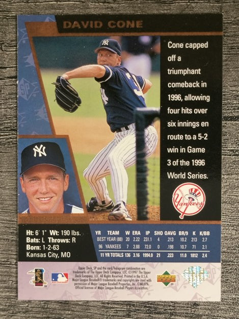 1997 SP #123 David Cone