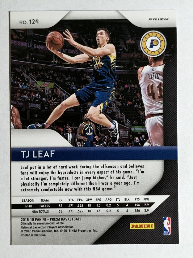 2018-19 Panini Prizm Prizms Green #124 TJ Leaf