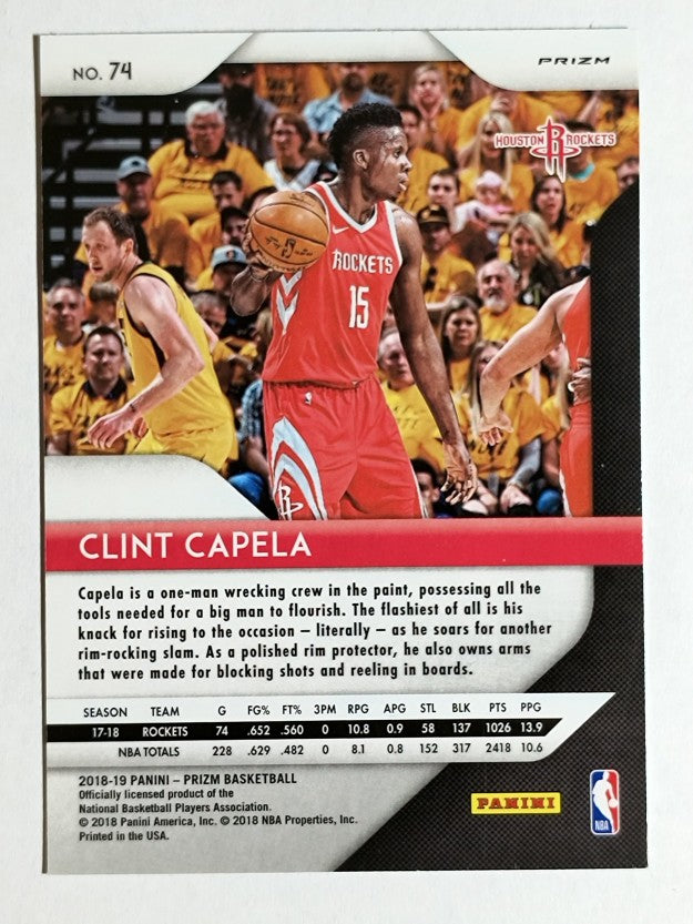 2018-19 Panini Prizm Prizms Green #74 Clint Capela