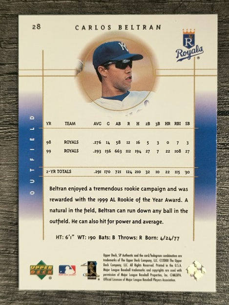 2000 SP Authentic #28 Carlos Beltran