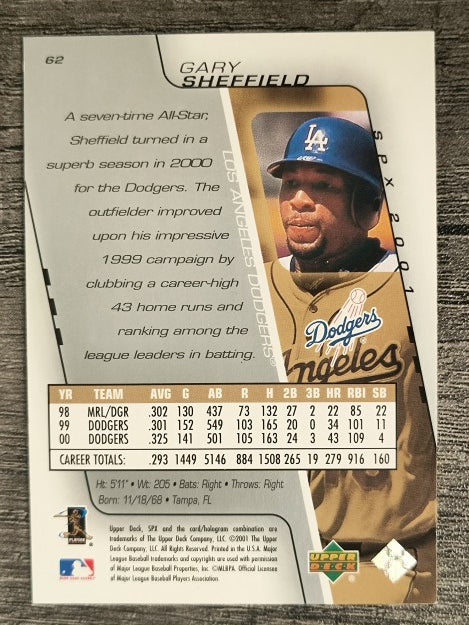 2001 SPx #62 Gary Sheffield