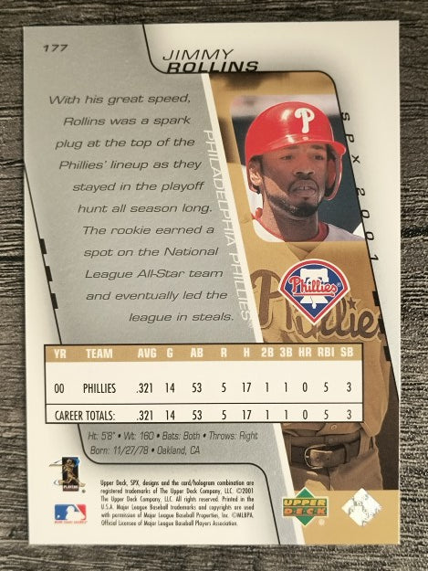 2001 SPx #177 Jimmy Rollins
