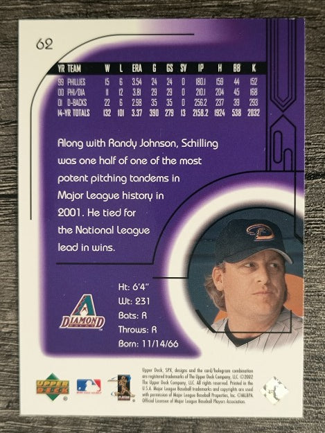 2002 SPx #62 Curt Schilling