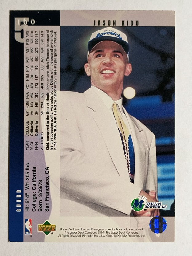 1994-95 Upper Deck #160 Jason Kidd RC