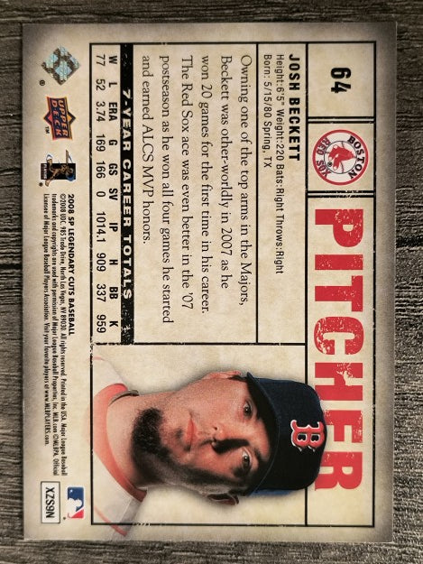 2008 SP Legendary Cuts #64 Josh Beckett