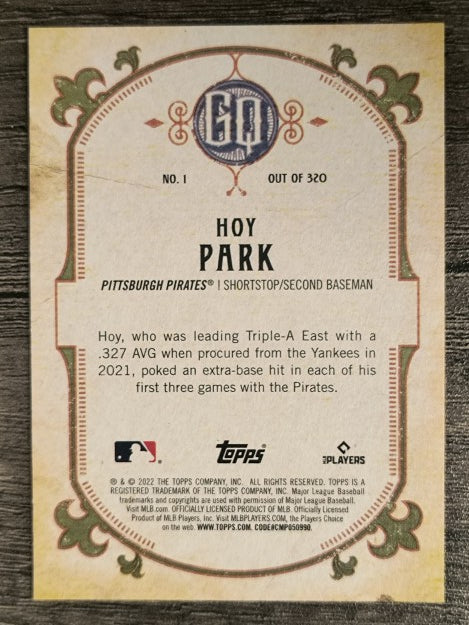 2022 Topps Gypsy Queen #1 Hoy Park RC