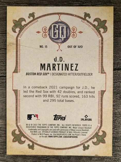 2022 Topps Gypsy Queen #15 J.D. Martinez