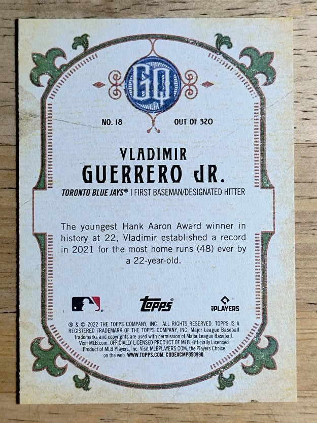 2022 Topps Gypsy Queen #18 Vladimir Guerrero Jr.
