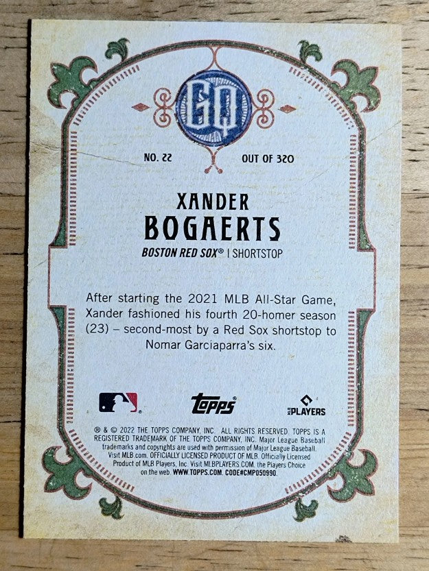 2022 Topps Gypsy Queen #22 Xander Bogaerts