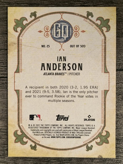 2022 Topps Gypsy Queen #25 Ian Anderson
