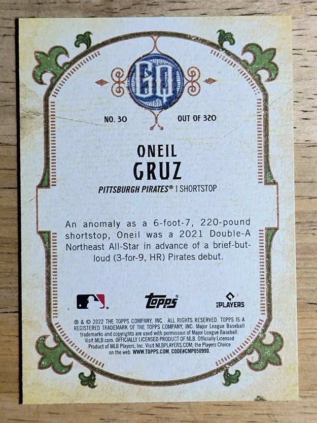 2022 Topps Gypsy Queen #30 Oneil Cruz RC