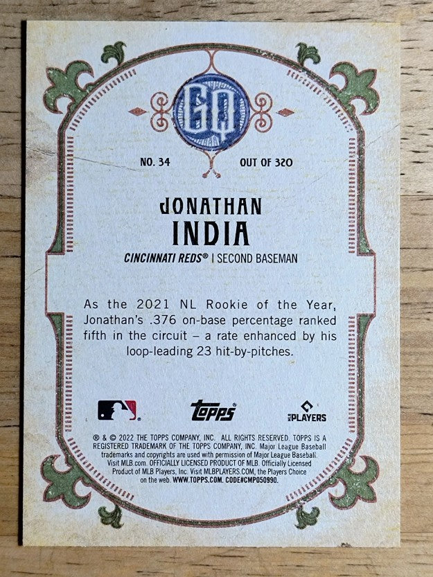 2022 Topps Gypsy Queen #34 Jonathan India
