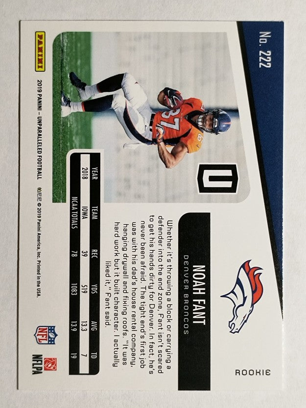 2019 Panini Unparalleled #222 Noah Fant RC