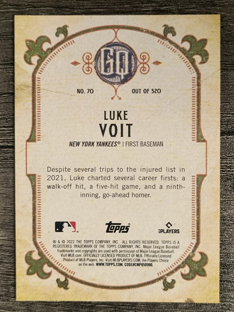 2022 Topps Gypsy Queen #70 Luke Voit