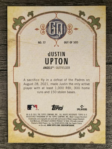2022 Topps Gypsy Queen #77 Justin Upton