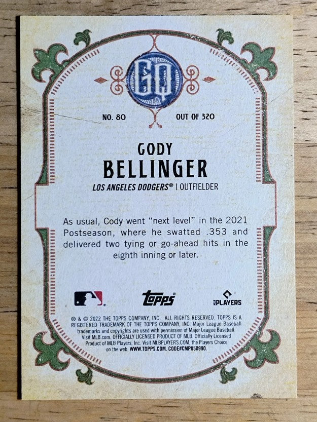 2022 Topps Gypsy Queen #80 Cody Bellinger