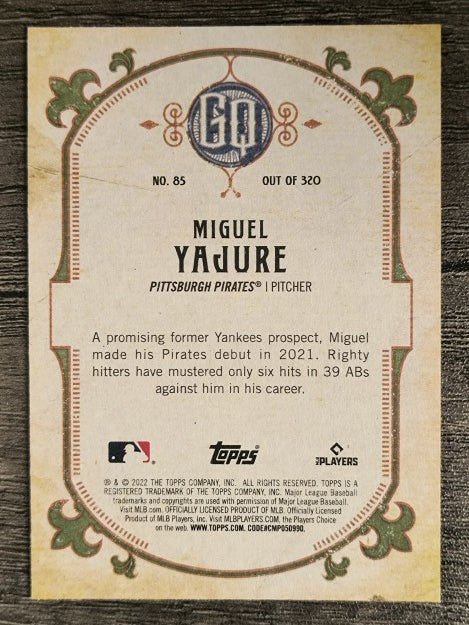 2022 Topps Gypsy Queen #85 Miguel Yajure
