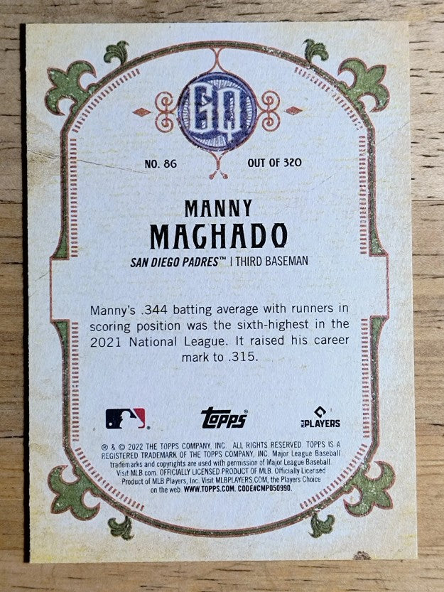 2022 Topps Gypsy Queen #86 Manny Machado