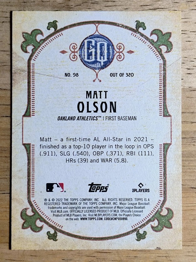 2022 Topps Gypsy Queen #98 Matt Olson