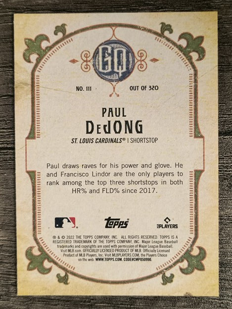2022 Topps Gypsy Queen #111 Paul DeJong