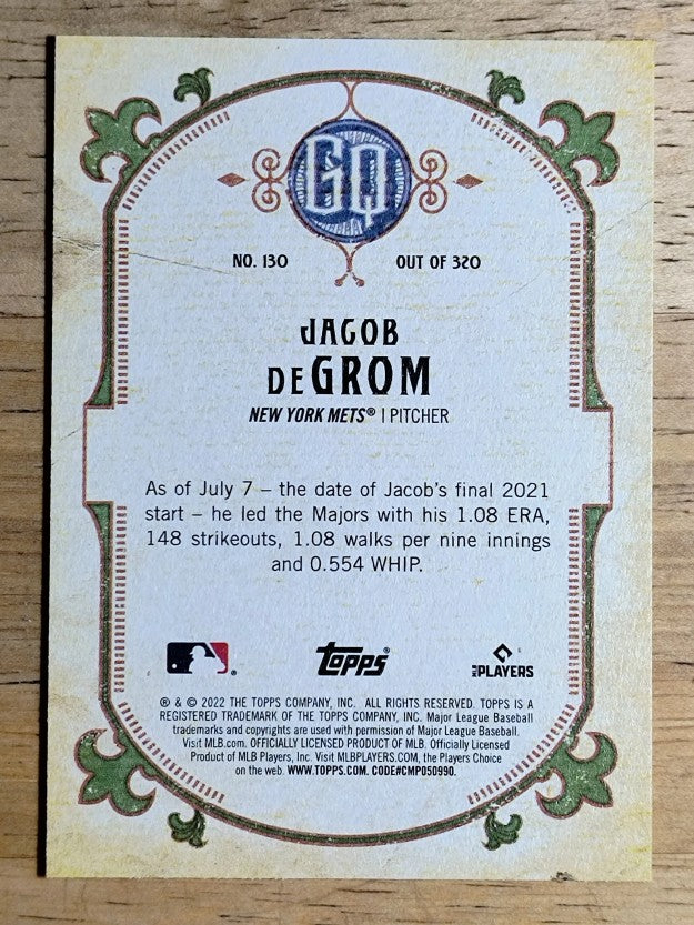 2022 Topps Gypsy Queen #130 Jacob deGrom
