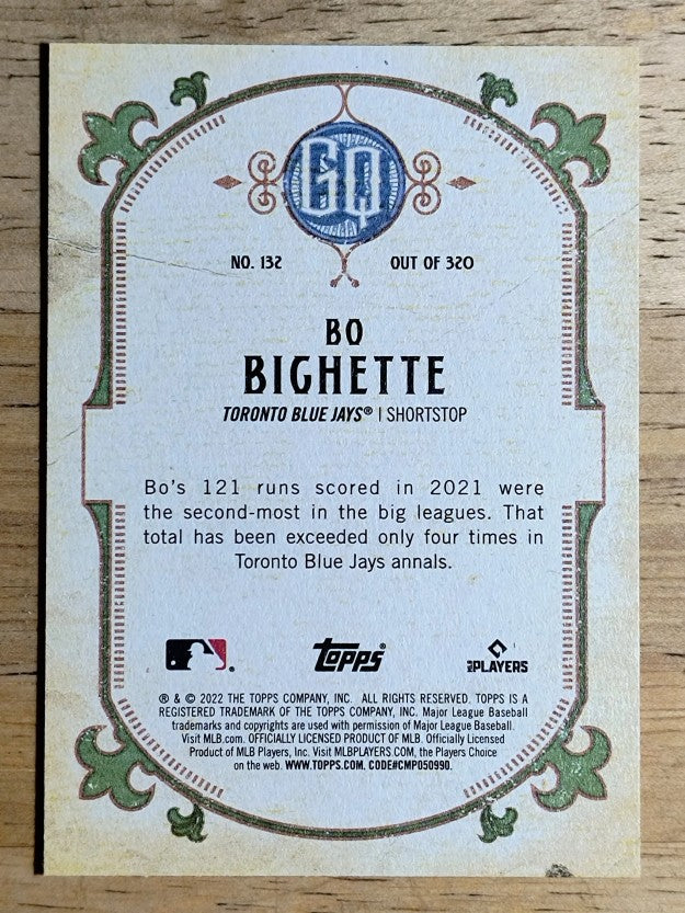 2022 Topps Gypsy Queen #132 Bo Bichette