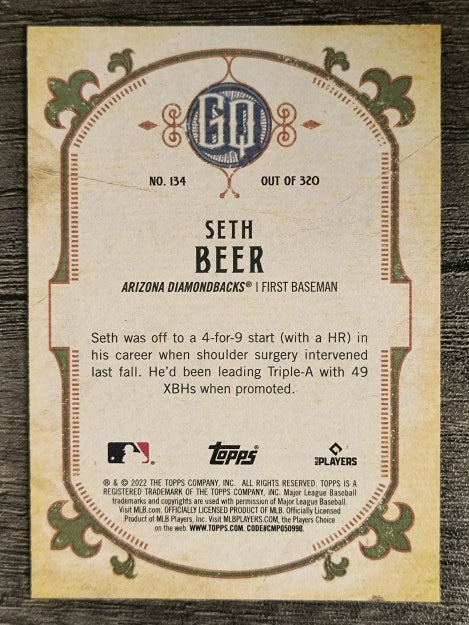 2022 Topps Gypsy Queen #134 Seth Beer RC