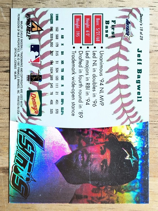 1997 Denny's Holograms #19 Jeff Bagwell
