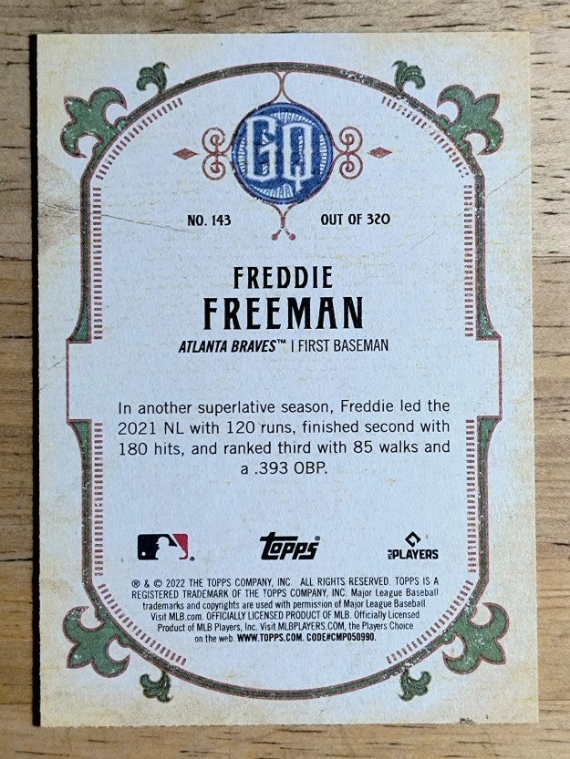 2022 Topps Gypsy Queen #143 Freddie Freeman