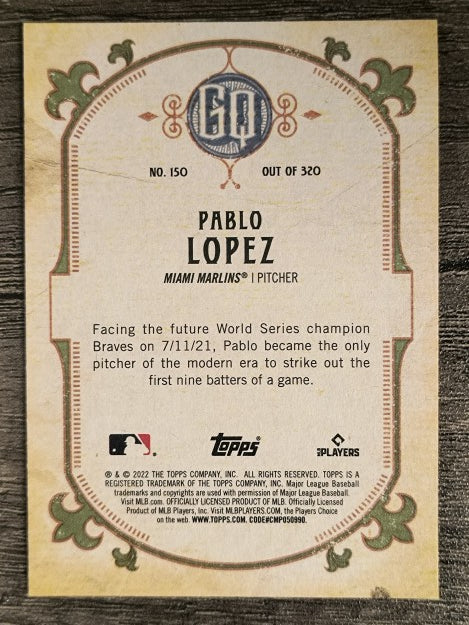 2022 Topps Gypsy Queen #150 Pablo Lopez