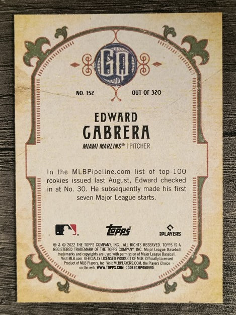 2022 Topps Gypsy Queen #152 Edward Cabrera RC
