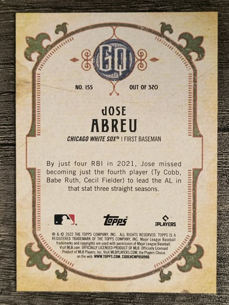 2022 Topps Gypsy Queen #155 Jose Abreu