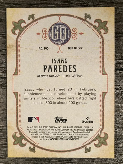 2022 Topps Gypsy Queen #165 Isaac Paredes