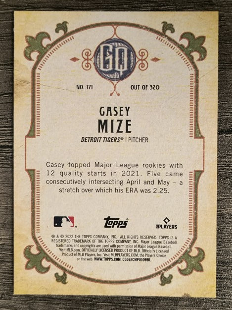 2022 Topps Gypsy Queen #171 Casey Mize