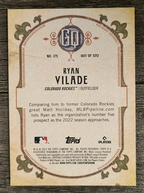 2022 Topps Gypsy Queen #173 Ryan Vilade RC